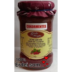   Kézműves Székely cukormentes lekvár - ERDEI SOM 310g - 100 % gyümölcs, édesítőszer nélkül, sűrítőanyag nélkül