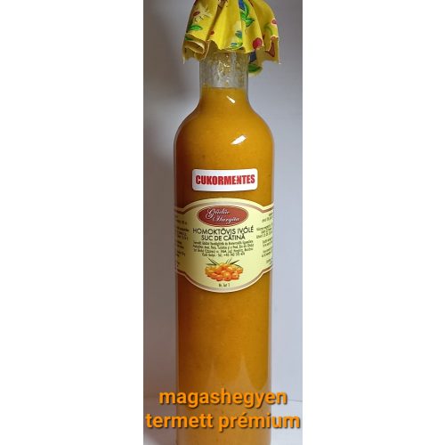 Kézműves székely cukormentes VELŐ - Homoktövis 500 ml üveges - prémium, édesítőszer mentes