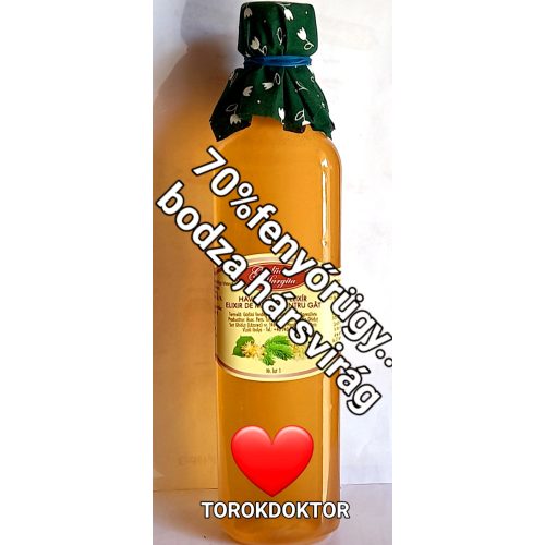 Kézműves FENYŐRÜGY szörp BODZAVIRÁGGAL és HÁRSFAVIRÁGGAL - (Torokdoktor) 500 ml 