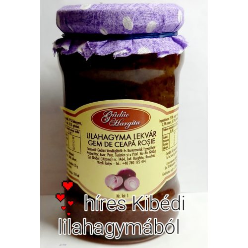 Kézműves székely lekvár - Lilahagyma 310 g