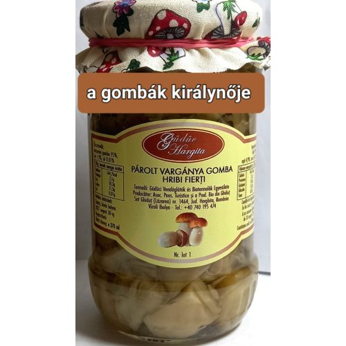 Hargitai prémium párolt erdei VARGÁNYAGOMBA  - 370 ml (extra kiszerelés)