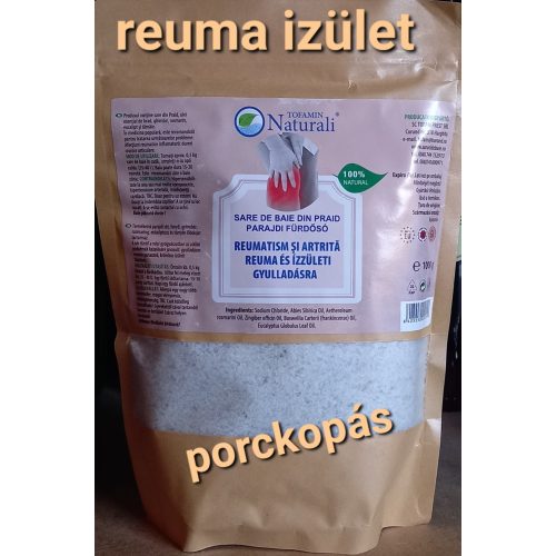 Parajdi fürdősó REUMA-ÍZÜLETI GYULLADÁSRA - Gyógynövények illóolaj keverékével - 1 kg