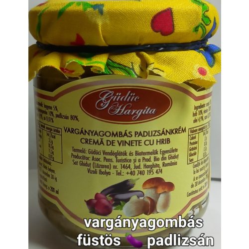 Hargitai VARGÁNYAGOMBÁS FÜSTÖS PADLIZSÁNKRÉM 200 ml