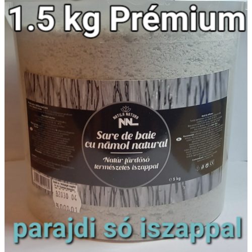 PARAJDI SÓISZAPOS NATÚR fürdősó, vödrös - 1,5 kg  praktikus visszazárható csomagolásban
