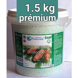   Prémium Parajdi fürdősó, vödrös - 1,5 kg  EXTRA KISZERELÉS -  Prémium Jegenyefenyő illóolajjal - praktikus visszazárható csomagolásban