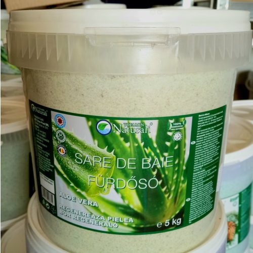 Prémium Parajdi fürdősó, vödrös - 5 kg - Aloe vera - praktikus visszazárható csomagolásban