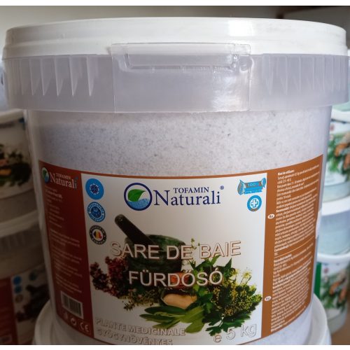 Prémium Parajdi fürdősó, vödrös - 5 kg - Gyógynövényes - praktikus visszazárható csomagolásban