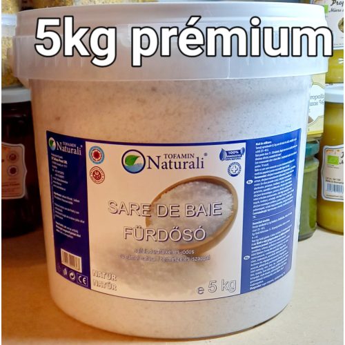 Parajdi fürdősó, vödrös - 5 kg - Natural - praktikus visszazárható csomagolásban (természetes kénes-jódos)