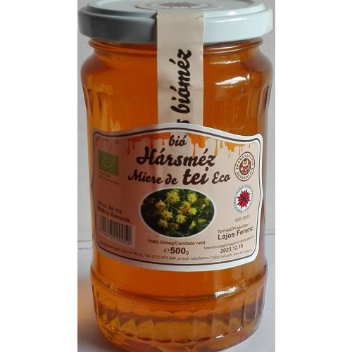 Erdélyi ARANYÉRMES Bio Hárs méz 500 gr