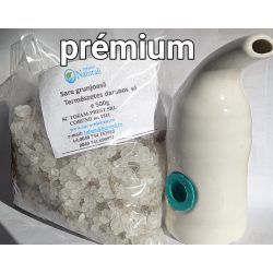   NAGY SÓTERÁPIÁS KERÁMIA SÓPIPA - 0,5 kg - nagyszemű parajdi sóval