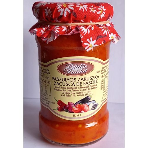 Kézműves Székely Prémium Paszulyos (babos) Zakuszka Füstös Padlizsánnal - 310 ml